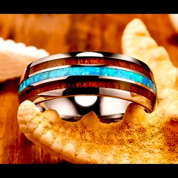 Titanium Engagement rings women’s men’s 8mm - Picture 3 of 10